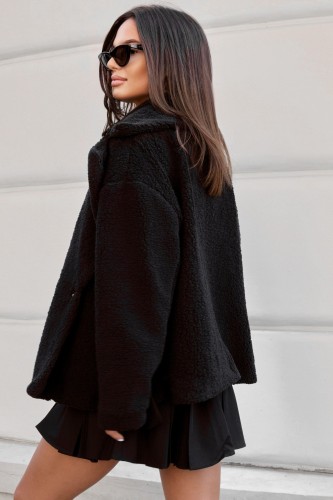 Kurtka FLUFFY - Czarny L/XL