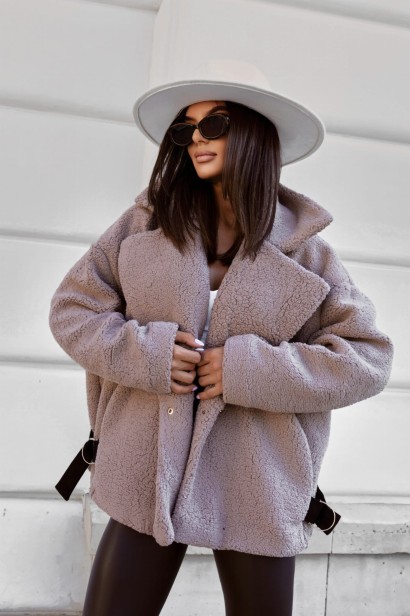 Kurtka FLUFFY - Taupe L/XL