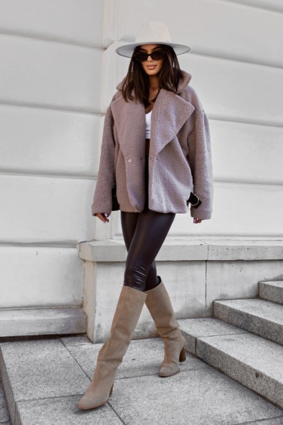 Kurtka FLUFFY - Taupe L/XL