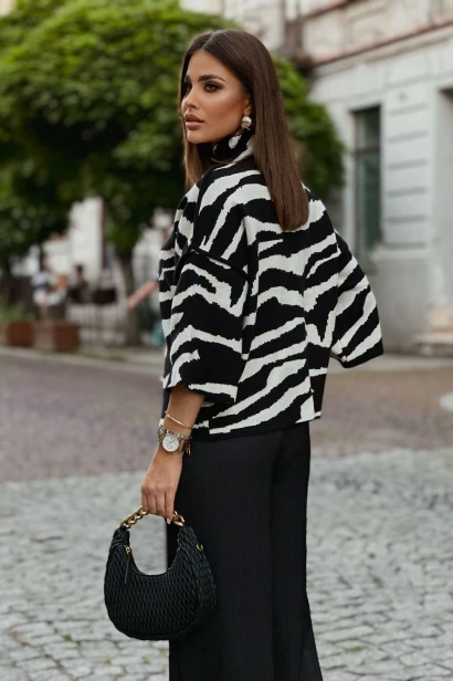 Sweterek SOLENE Zebra