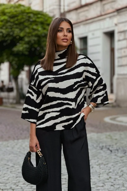 Sweterek SOLENE Zebra