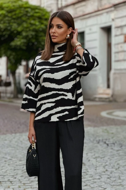 Sweterek SOLENE Zebra