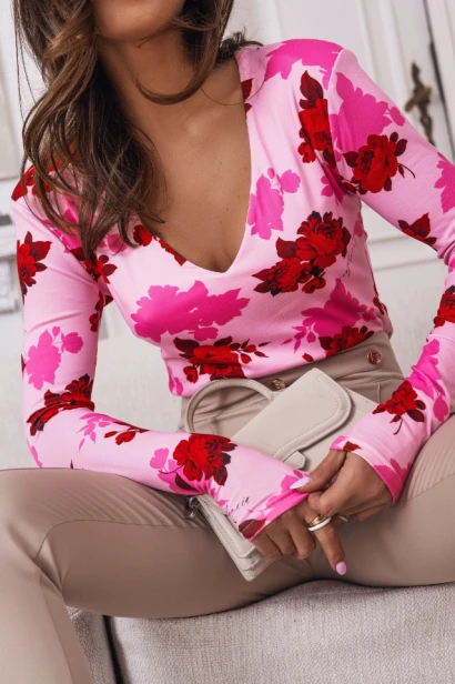 Bluzka Essie - Red on pink S/M
