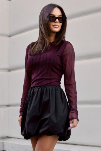 Sukienka CHERRY - Burgundy Claws M/L