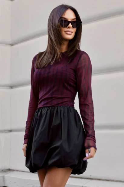 Sukienka CHERRY - Burgundy Claws M/L