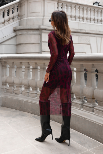 Sukienka tiulowa LUSH Bordo łatki L/XL