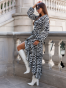 Sukienka "ANNA" długa - Zebra M/L