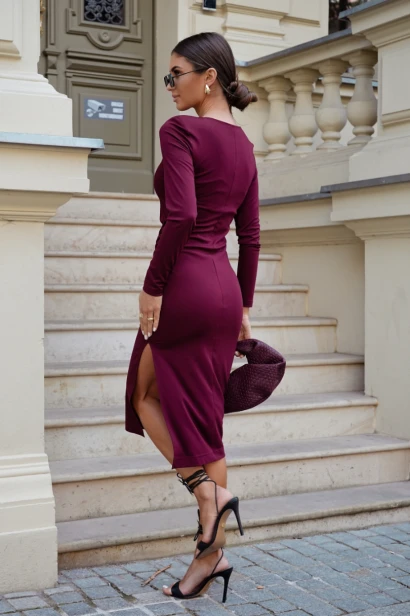 Sukienka DHALIA - Bordo XS/S