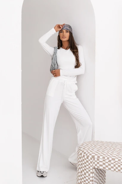 Komplet SHIRA długi rękaw - Ecru M/L