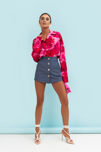 Koszula Satynowa MADDIE - Very Pink M